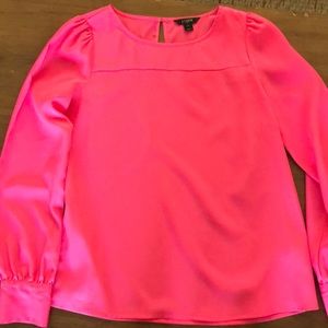 Neon pink JCrew blouse